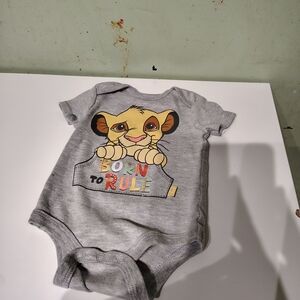 Disney Simba The Lion King Short Sleeve Onesie Baby Boy 0/3 Months Born to Rule